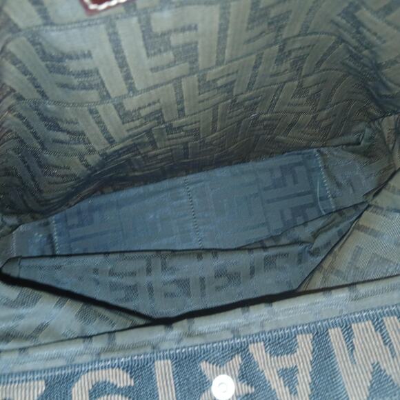 Fendi Vintage Leather Trimmed Zucca Brown Medium Foldable Tote - Picture 9 of 12